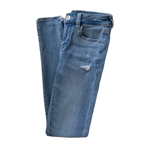 American Eagle Outfitters Next Level Stretch Distressed Jegging Jeans Size 0 - Picture 3 of 5